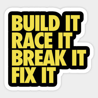 Race Car Owner Sticker